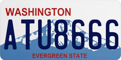 WA license plate ATU8666