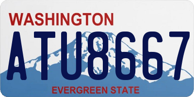 WA license plate ATU8667
