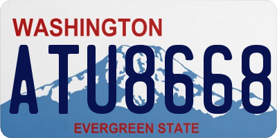 WA license plate ATU8668