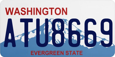 WA license plate ATU8669