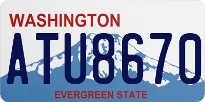 WA license plate ATU8670