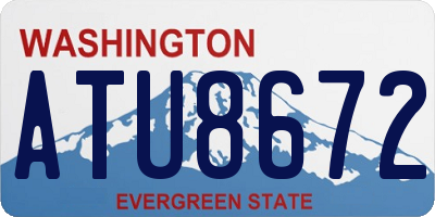 WA license plate ATU8672