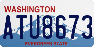 WA license plate ATU8673