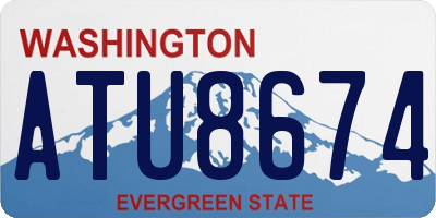 WA license plate ATU8674