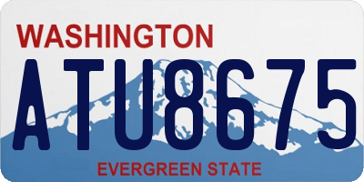 WA license plate ATU8675
