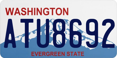 WA license plate ATU8692