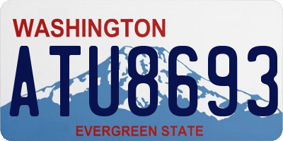 WA license plate ATU8693