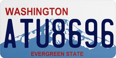 WA license plate ATU8696