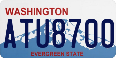 WA license plate ATU8700