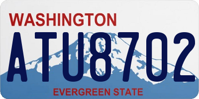 WA license plate ATU8702