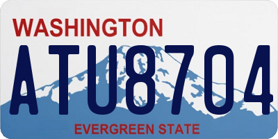 WA license plate ATU8704