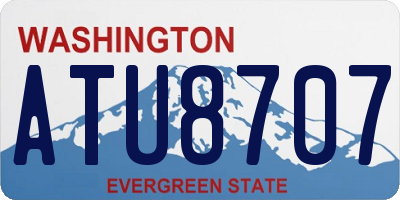 WA license plate ATU8707