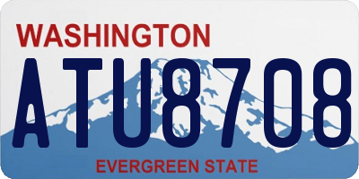 WA license plate ATU8708