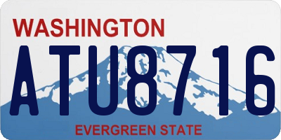 WA license plate ATU8716