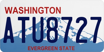 WA license plate ATU8727