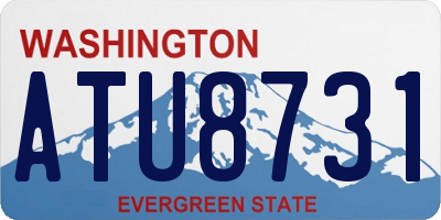 WA license plate ATU8731