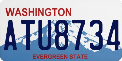 WA license plate ATU8734