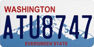 WA license plate ATU8747