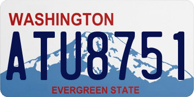 WA license plate ATU8751