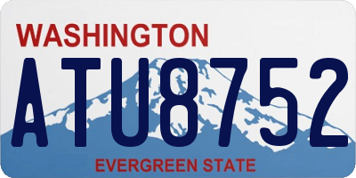 WA license plate ATU8752