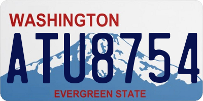 WA license plate ATU8754