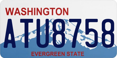 WA license plate ATU8758