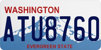 WA license plate ATU8760