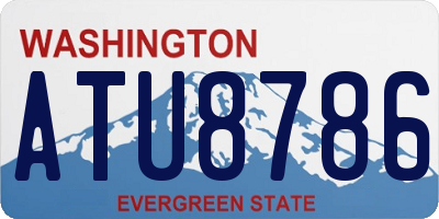 WA license plate ATU8786