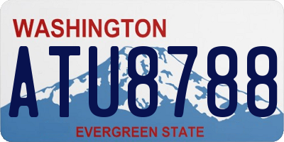 WA license plate ATU8788