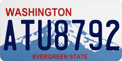 WA license plate ATU8792