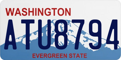 WA license plate ATU8794