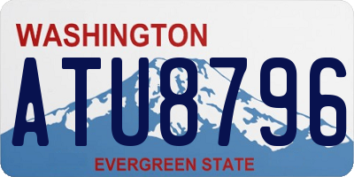 WA license plate ATU8796
