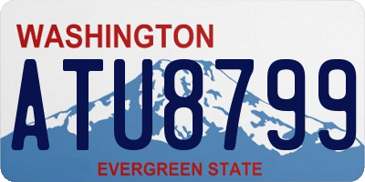 WA license plate ATU8799