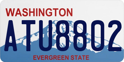 WA license plate ATU8802