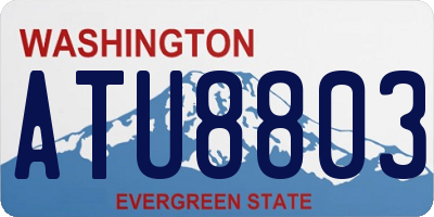 WA license plate ATU8803