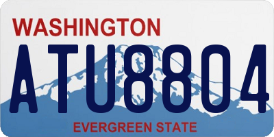 WA license plate ATU8804