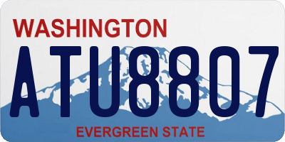 WA license plate ATU8807