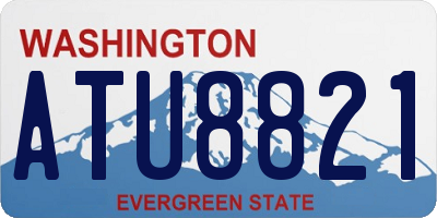 WA license plate ATU8821