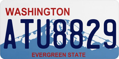 WA license plate ATU8829