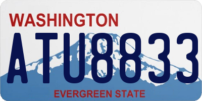 WA license plate ATU8833