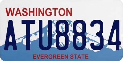 WA license plate ATU8834