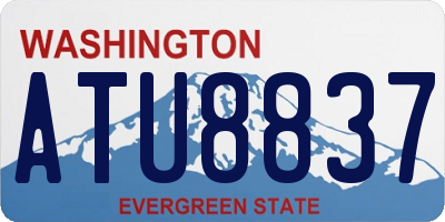 WA license plate ATU8837