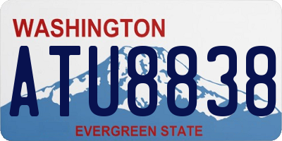 WA license plate ATU8838
