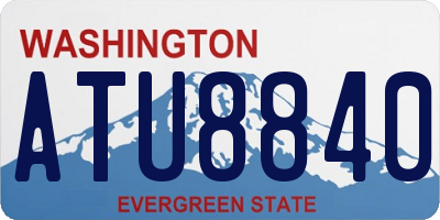 WA license plate ATU8840