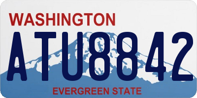 WA license plate ATU8842