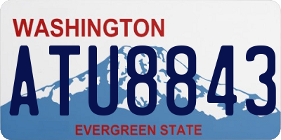 WA license plate ATU8843
