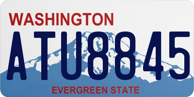 WA license plate ATU8845