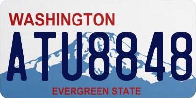 WA license plate ATU8848