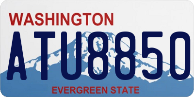 WA license plate ATU8850