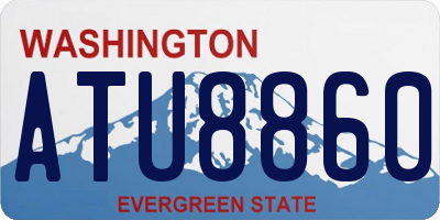 WA license plate ATU8860